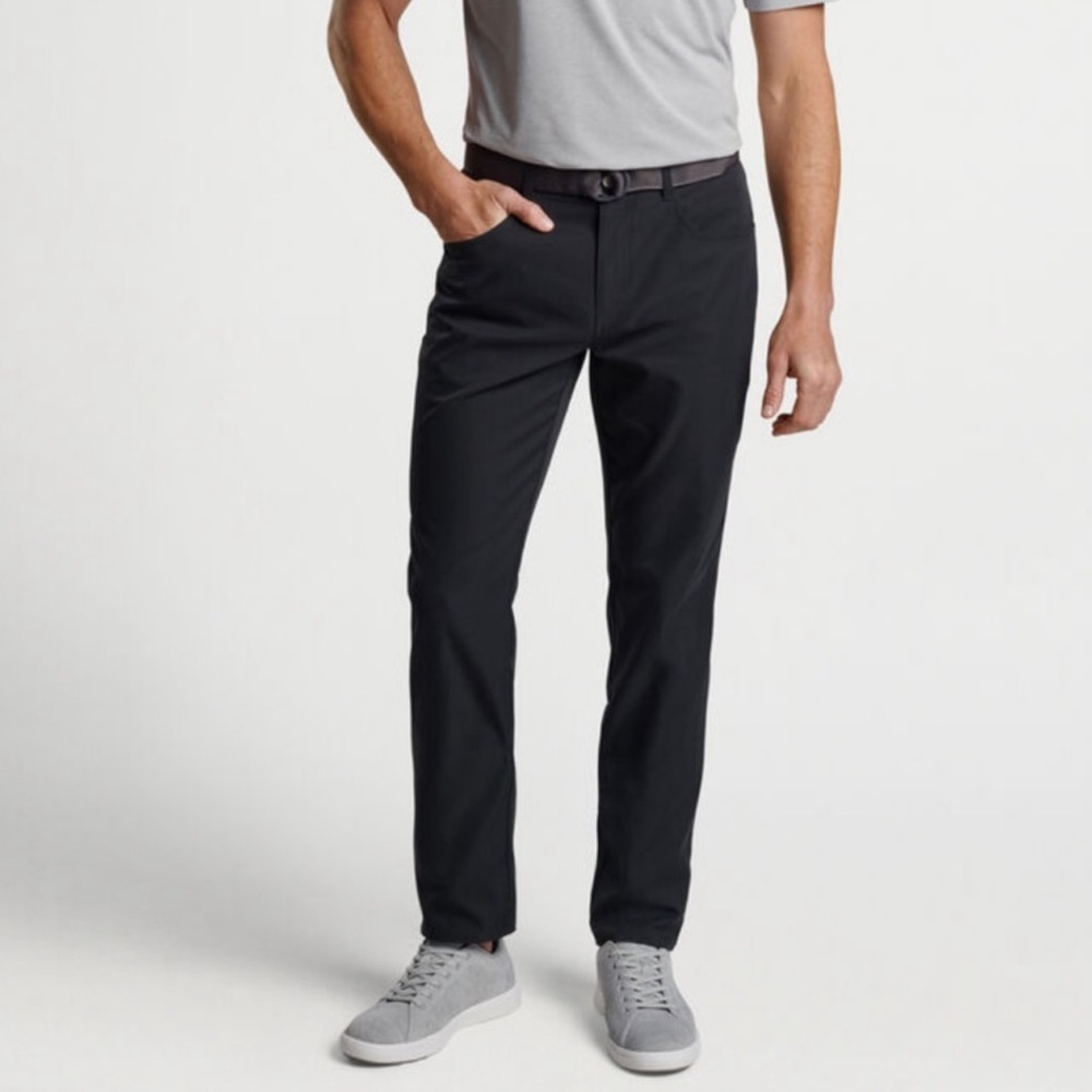 Peter Millar Crown Sport EB66 Performance Five-Pocket Pant Black 33X30 -tailored